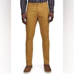 Chaps Performance 5 Pocket Pants Active Stretch Slim Straight Burlwood Chino 38